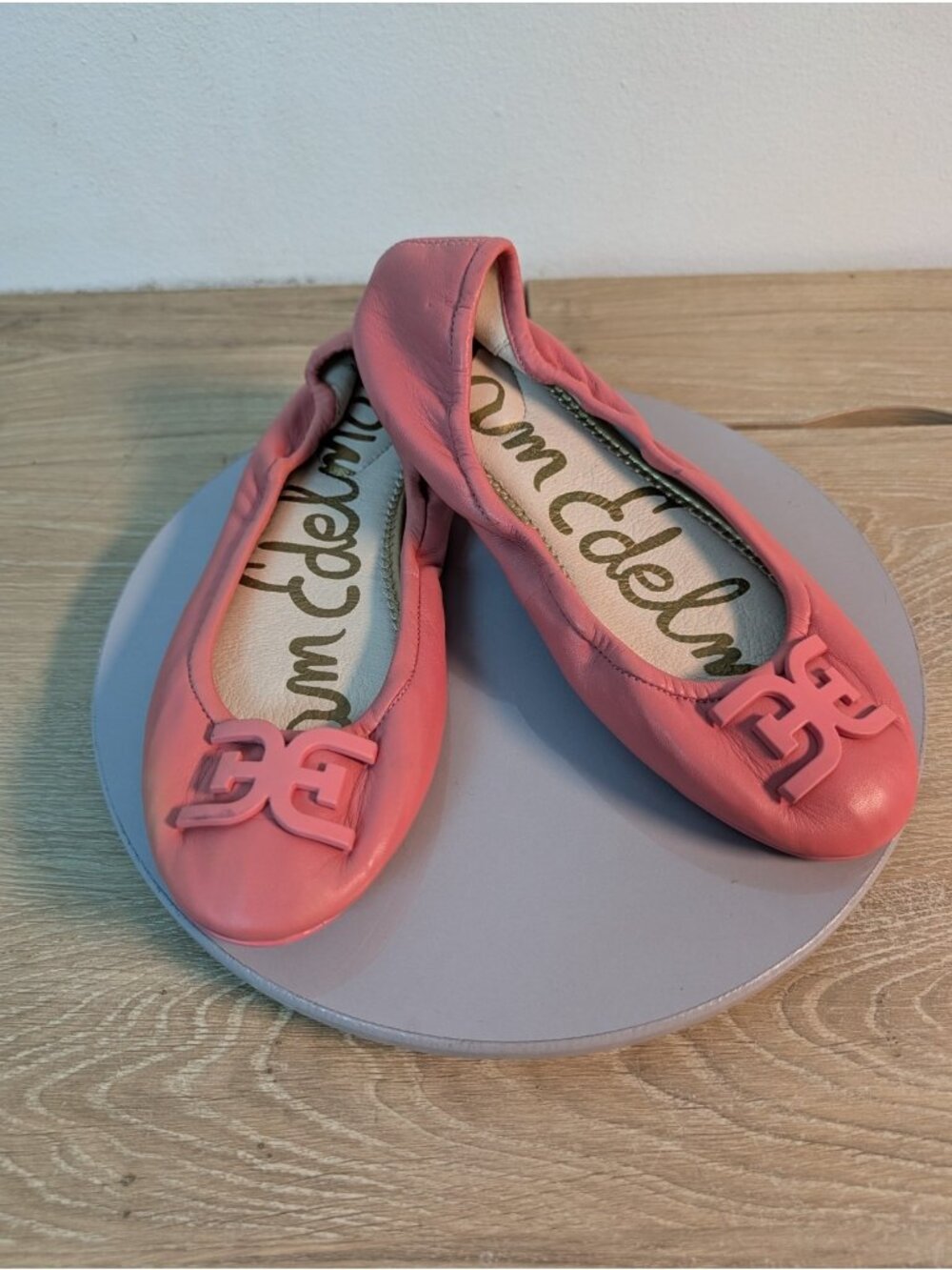 Sam Edelman Felicia Classic Ballet Flats Saddle Leather Pink Size 6 - Picture 1 of 7